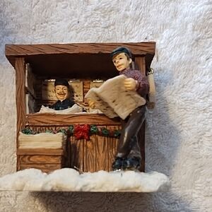 St. Nicholas Square Christmas Village Scene with Tree